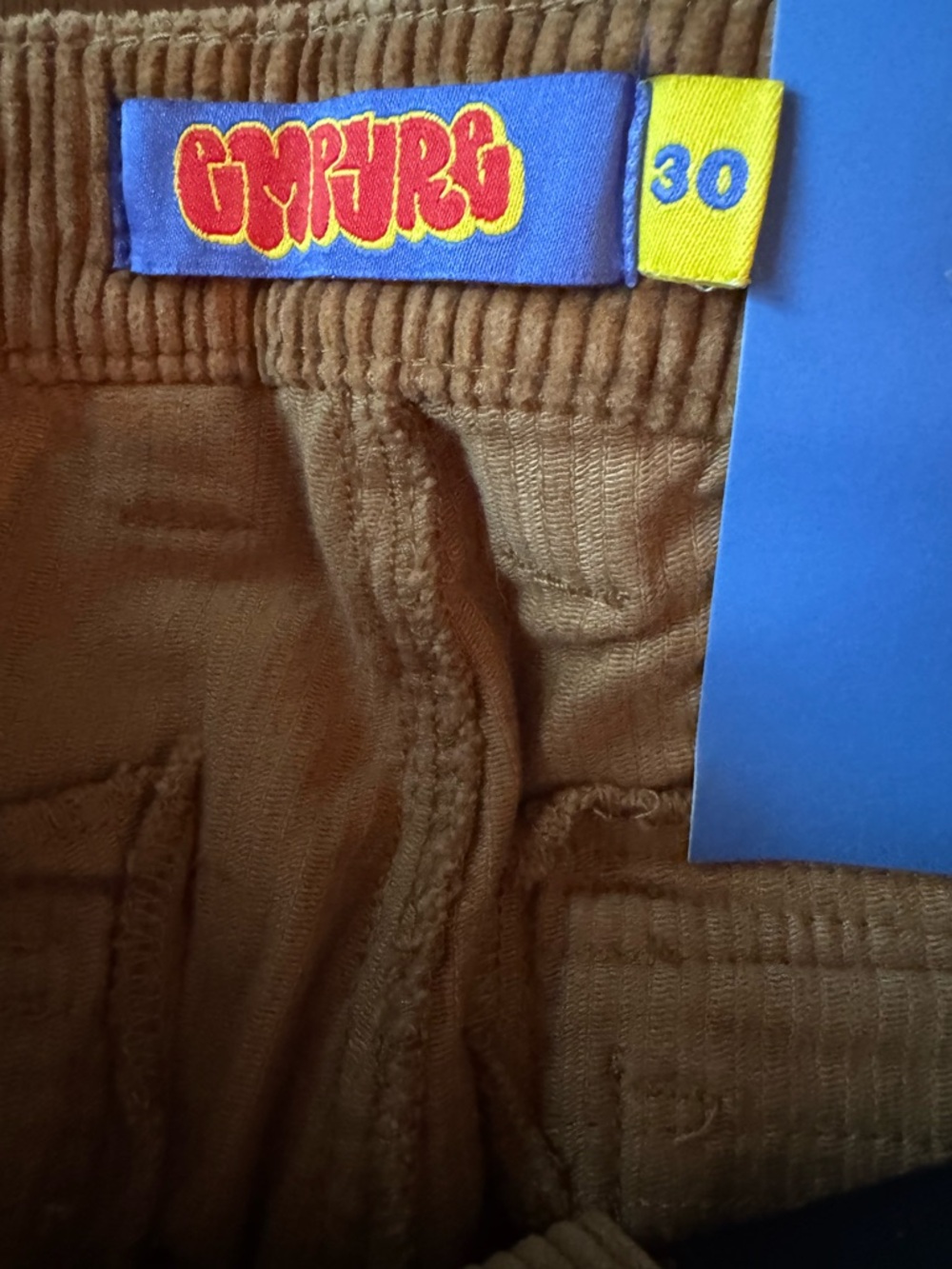 Empyre Relax Loose Fit Men's Corduroy Cargo Pants Brown NWT Size 30 - Picture 7 of 8